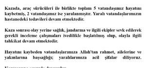 Diyarbakır’da otomobil ile hafif ticari araç kafa kafaya çarpıştı: 5 ölü, 2 yaralı (2)