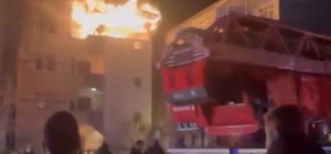 Samsun'da çatı katı alev alev yandı: 1 yaralı