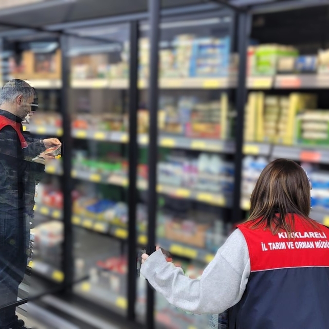 Kırklareli'nde zincir marketlere yönelik ramazan denetimi yapıldı