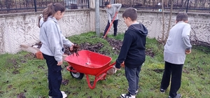 Hisarcık AİHL'de organik gübre yapımı başladı