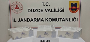 Düzce'de kaçakçılara göz açtırılmıyor Çok sayıda makaron, tütün ve cep telefonu ele geçirildi