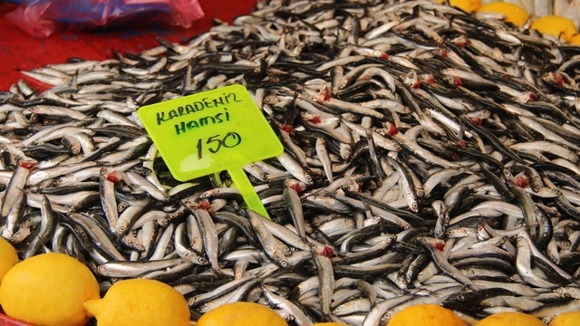 Menteşe pazarında hamsi ucuzladı