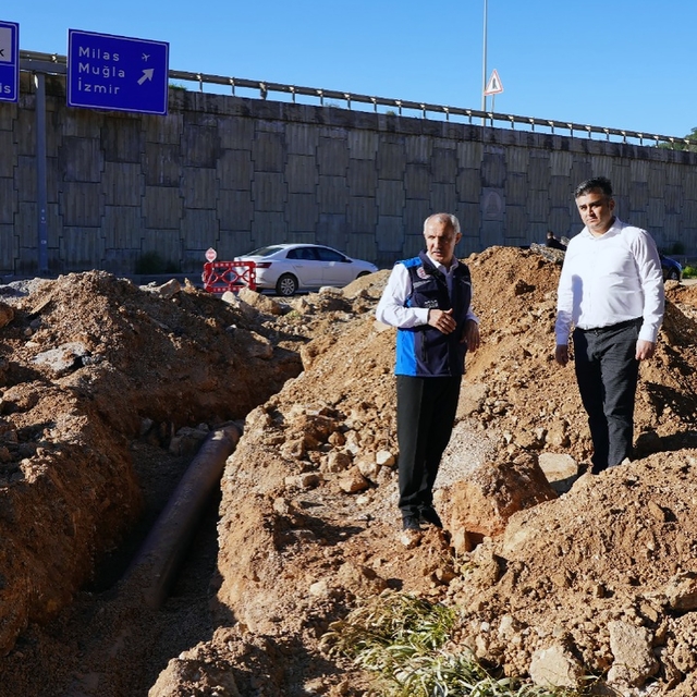 Bodrum'un su isale hatları yenileme çalışmaları devam ediyor