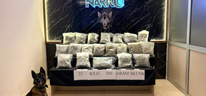 TIR'ın stepnesinde 22,5 kilo skunk ele geçirildi