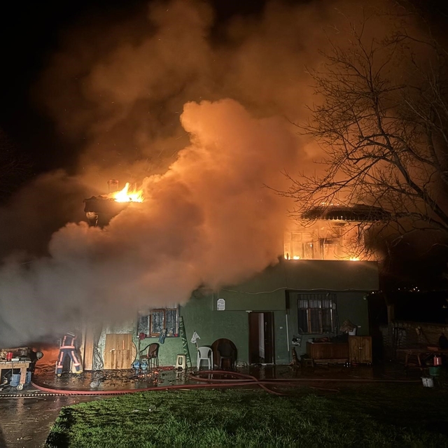 Ordu'da ambarda çıkan yangın marangoz atölyesi ve ahırı küle çevirdi