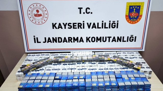Kayseri'de 619 paket kaçak sigara ele geçirildi: 1 gözaltı