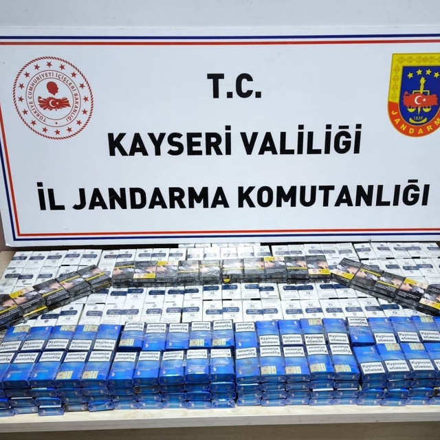 Kayseri'de 619 paket kaçak sigara ele geçirildi: 1 gözaltı