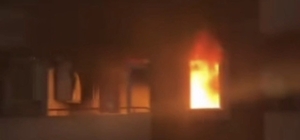 Bursa'da apartman dairesi alev alev yandı