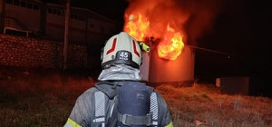 Denizli'de trafo yangını paniğe neden oldu