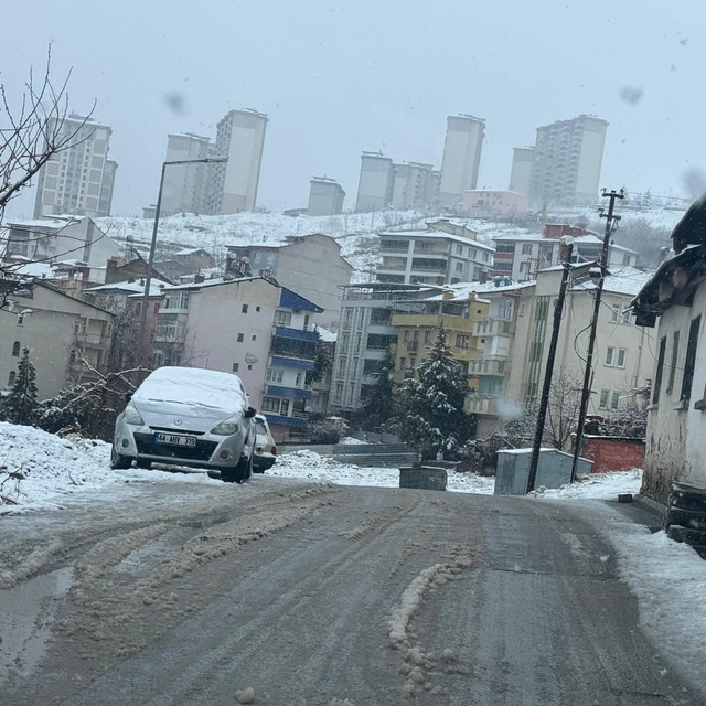 Battalgazi'de kar yağışı sonrası ekipler sahada