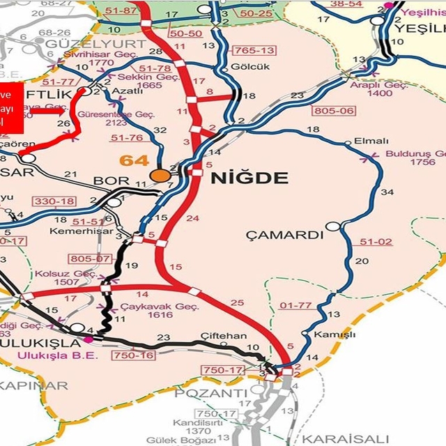 Niğde'de yoğun kar yağışı nedeniyle iki yol trafiğe kapatıldı