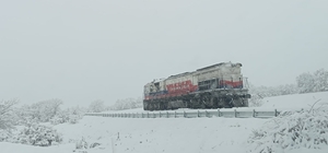 Elazığ'da lokomotifin hemzemin geçitte çarptığı otomobilin sürücüsü yaralandı