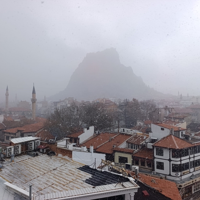 Afyonkarahisar'da kar yağışı