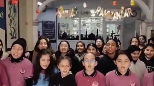 Rize'de okullarda öğrencilerin Ramazan coşkusu