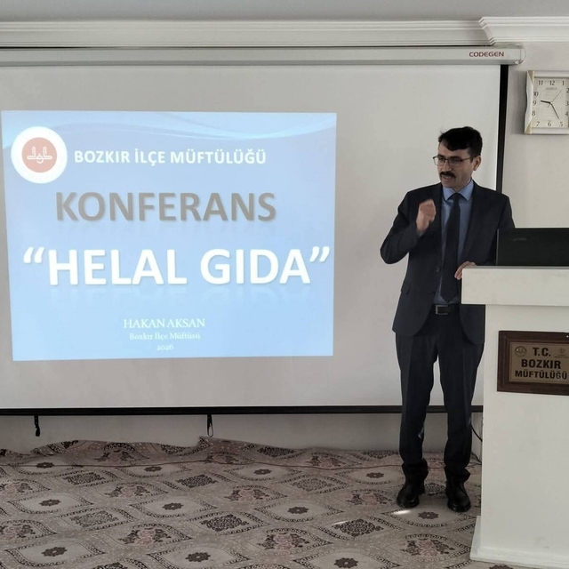 Bozkır'da "Helal Gıda" konulu konferans