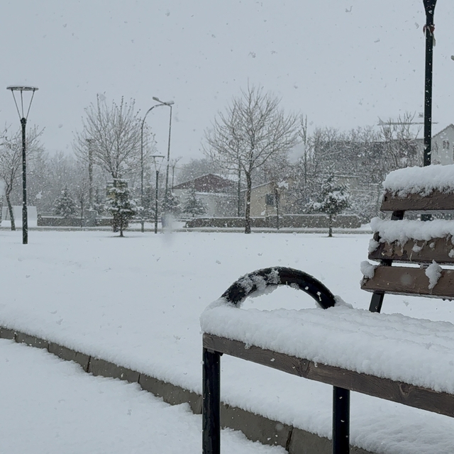 Tatvan'da kar yağışı