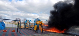 Tekirdağ'da çocuk parkında yangın