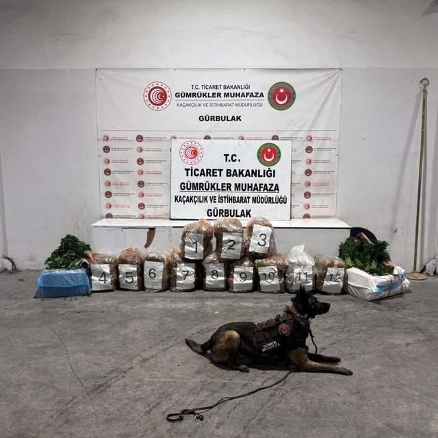 Ağrı'da Gürbulak Sınır Kapısı'nda 51 kilo 520 gram esrar ele geçirildi