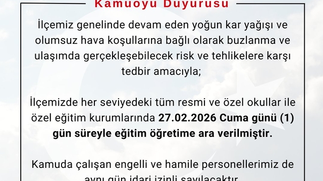 Bingöl'ün Adaklı ilçesinde eğitime kar engeli