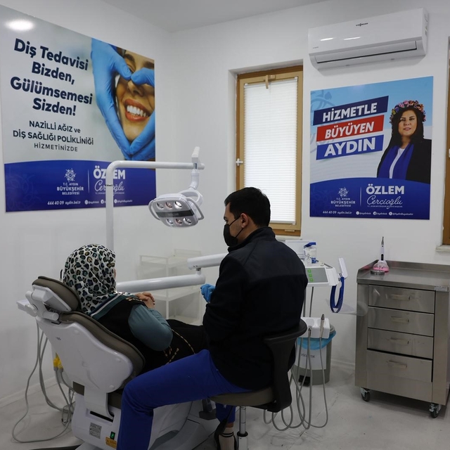 Nazilli Ağız ve Diş Sağlığı Polikliniği'ne vatandaşlardan yoğun ilgi