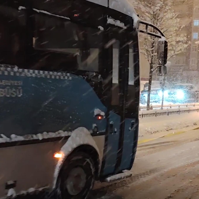 Erzurum'da kar yağışı etkili oldu; araçlar kara gömüldü (2)