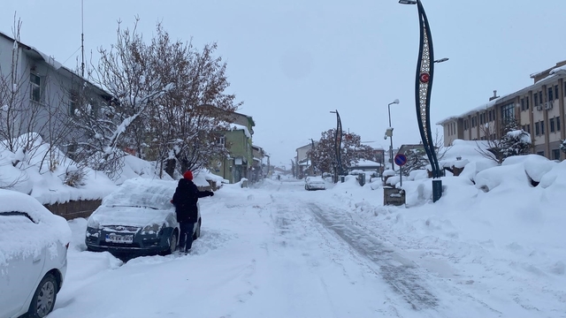 Karlıova'da kar ve tipi hayatı olumsuz etkiledi