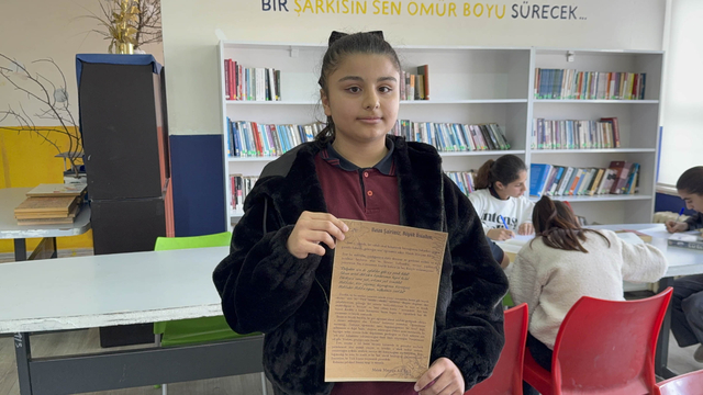 Midyatlı Melek Meryem, Milli Eğitim Bakanlığı'nın mektup yarışmasında birinci oldu