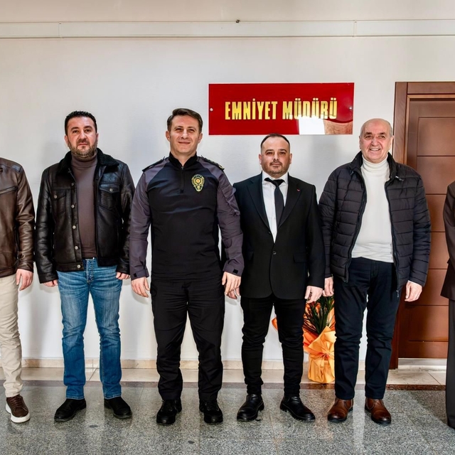 Başkan Dilek ve yönetiminden İl Emniyet Müdürü Çağlar'a ziyaret