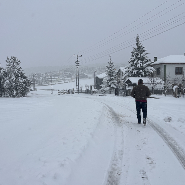 Niksar'da kar yağışı etkili oldu
