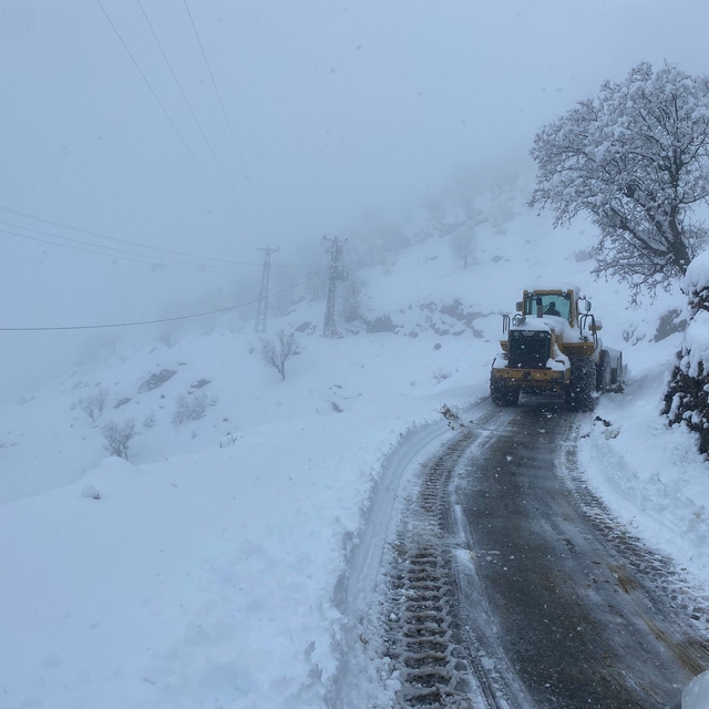 Batman'da 115 yerleşim yerinin yolu kardan kapandı