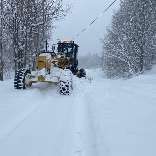 Salıpazarı ilçesinde kar yağışı etkili oluyor