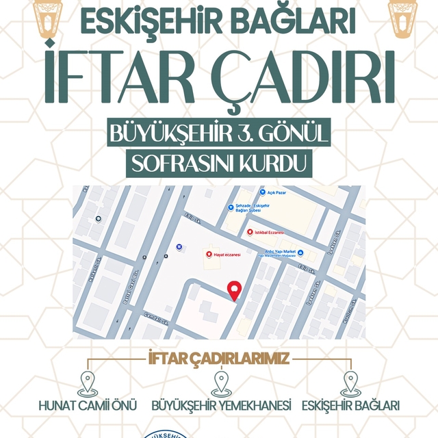 Büyükşehir, 3'üncü gönül sofrasını Eskişehir Bağlarına kurdu