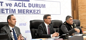 Vali Aydın Baruş başkanlığında, afet ve acil durum toplantısı yapıldı