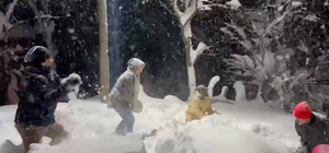 Ordu’da çocukların kar keyfi