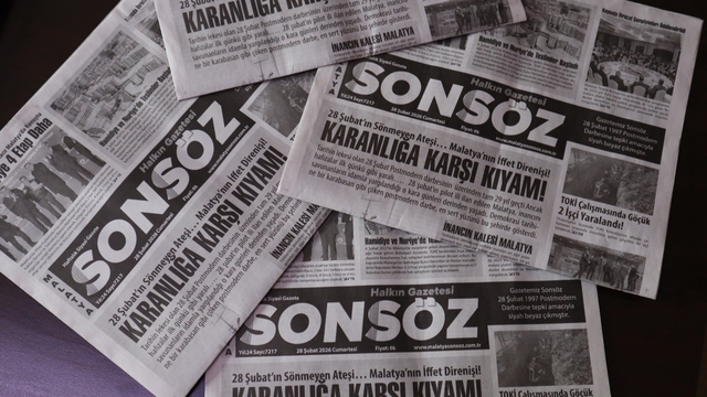 Malatya Sonsöz Gazetesi'nden 28 Şubat protestosu