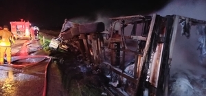 İdil'de tırda çıkan yangın söndürüldü