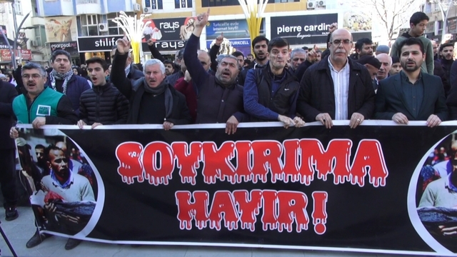 Batman'da İsrail ve ABD protesto edildi