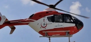 Çankırı'da ambulans helikopter inme geçiren hasta için havalandı