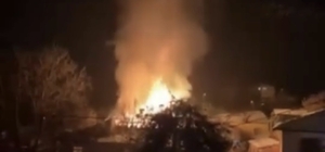 Tokat'ta alevler geceyi aydınlattı