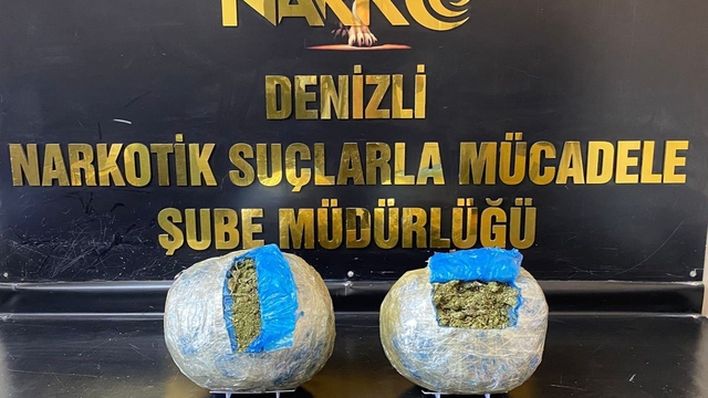 Denizli'de narkotik operasyonunda 6 kilo esrar ele geçirildi