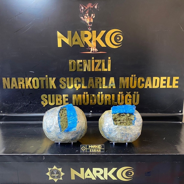 Denizli'de narkotik operasyonunda 6 kilo esrar ele geçirildi
