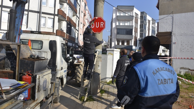 Karacabey'de tek yön uygulaması başladı
