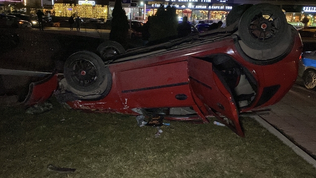 Çorum'da otomobil takla attı: 1 yaralı