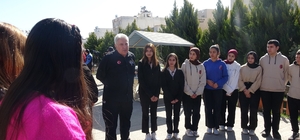 Kilis'te lise öğrencilerinden deprem tatbikatı