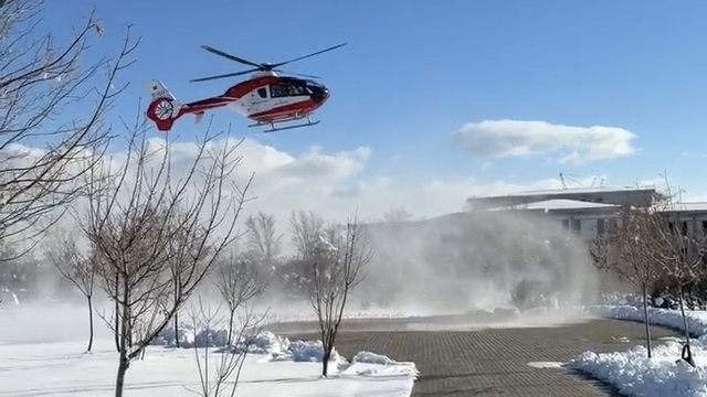 Bahçesaray'da 37 haftalık gebe helikopter ambulansla Van'a sevk edildi