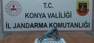 Konya'da çok sayıda silah ve silah parçası ele geçirildi: 1 tutuklama