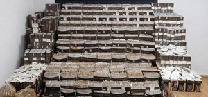 Sivas'ta on binlerce makaron ele geçirildi