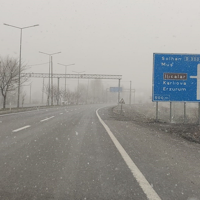 Bingöl'de kar yağışı başladı