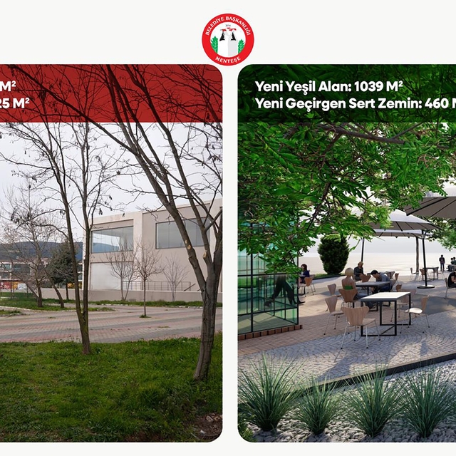 Menteşe kent merkezinde yeşil alan oranı arttırılıyor