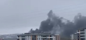 Tokat'ta inşaatta çıkan yangın korkuttu